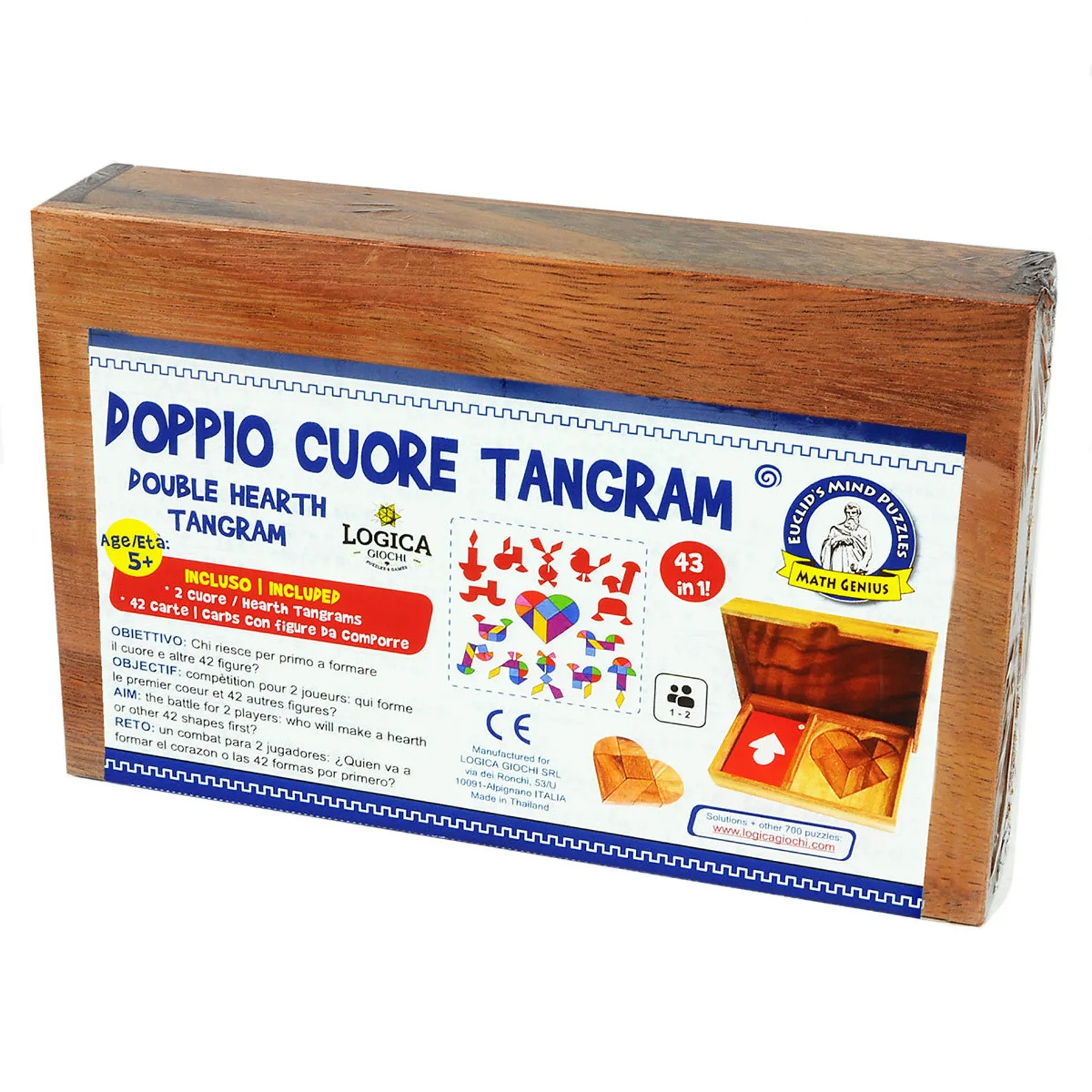 Heart Duo Wooden Tangram Puzzle Decor - Image 5