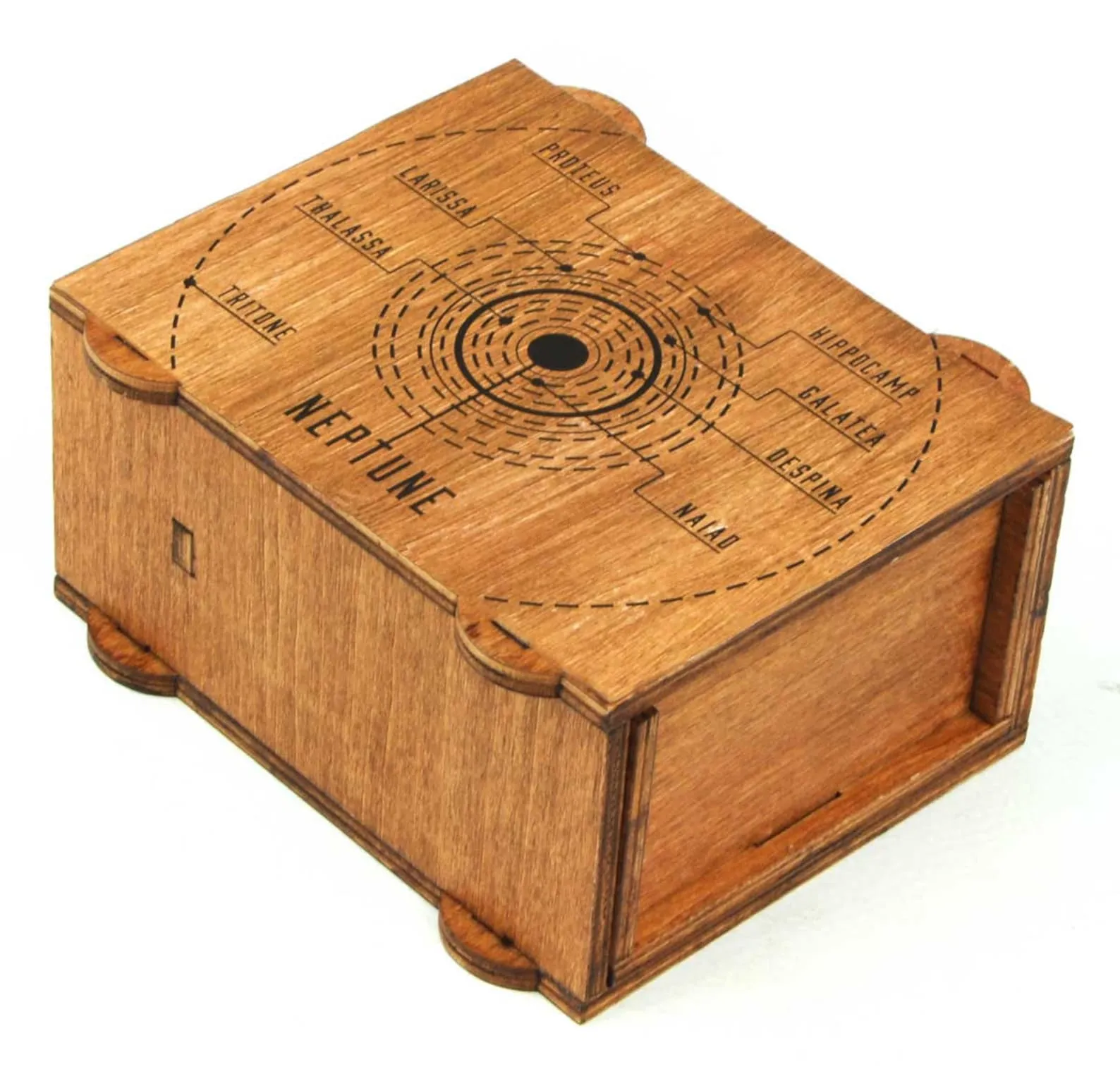 Neptune Wooden Secret Puzzle Box