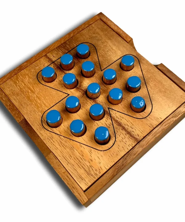 Wooden Peg Jump Board Game Level Three Family Strategy Puzzle