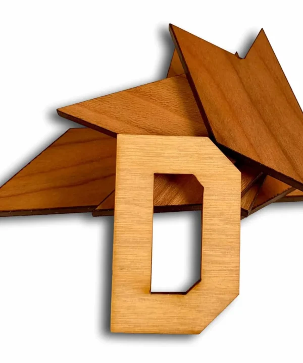 Vintage Letter D Wooden Puzzle Six Piece Design From 1933