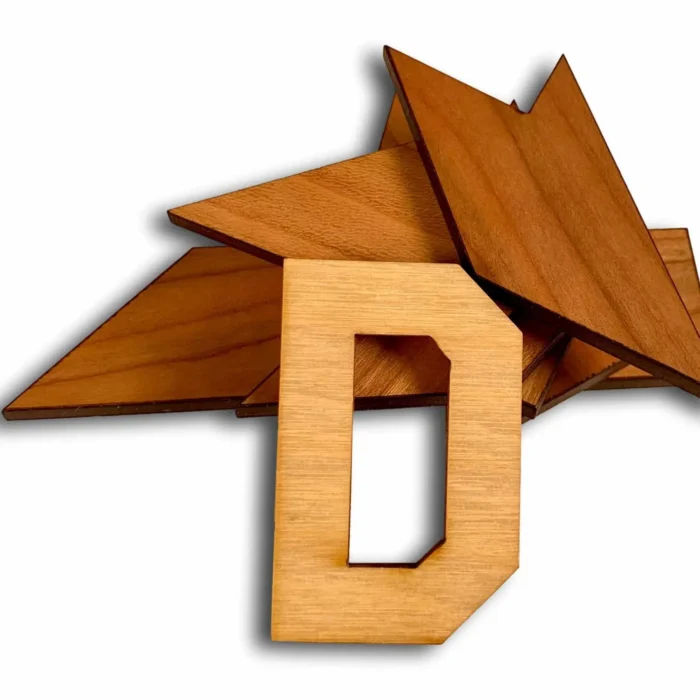 Vintage Letter D Wooden Puzzle Six Piece Design From 1933