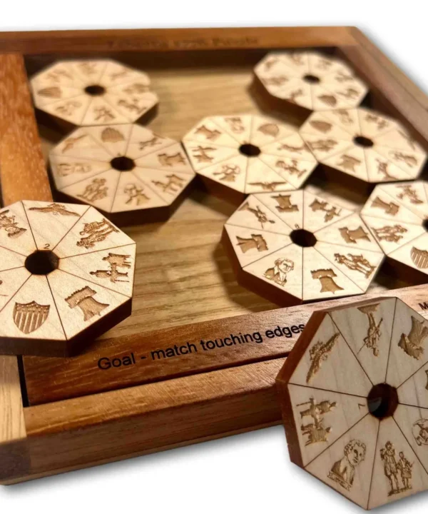 Liberty Edge Match Wooden Brain Teaser For Family Play