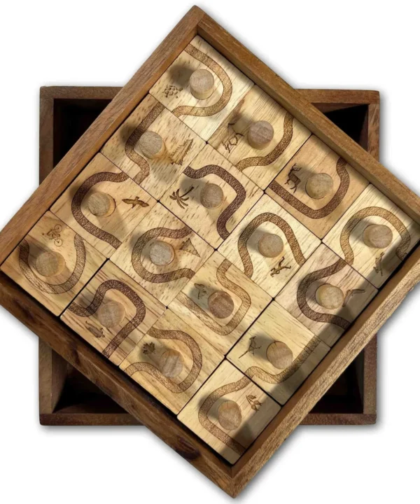 Trail Run Logic Wooden Brain Puzzle For Adult Players