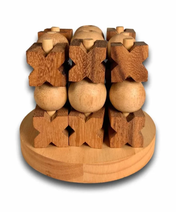 Wooden Nine Peg Strategy Travel Table Game