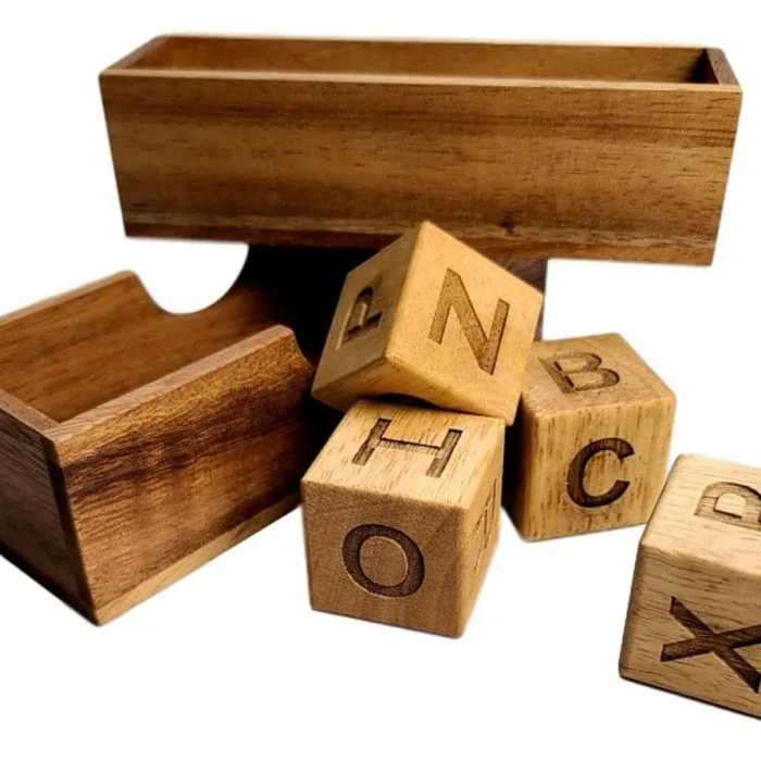 Alphabet Soup Wooden Word Puzzle Game For Letters