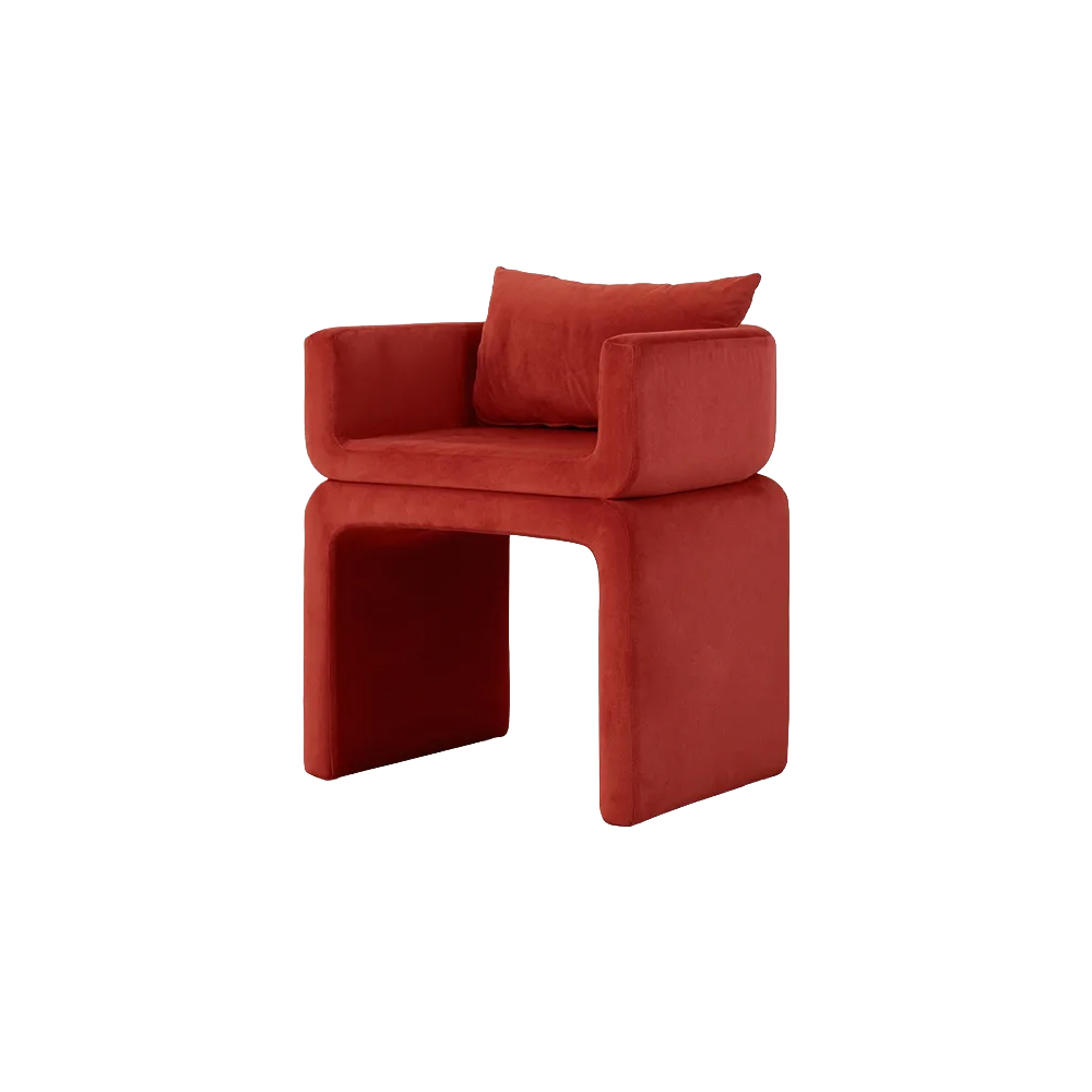 Velvet easy chair