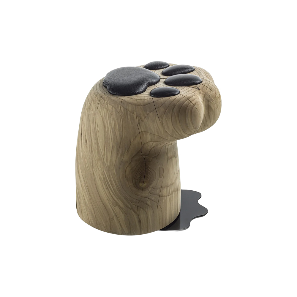 Cedarwood stool with padded seat